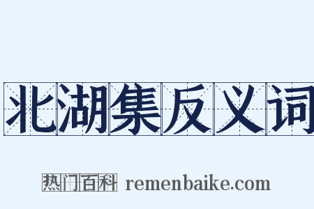 北湖集反义词是什么意思的图片
